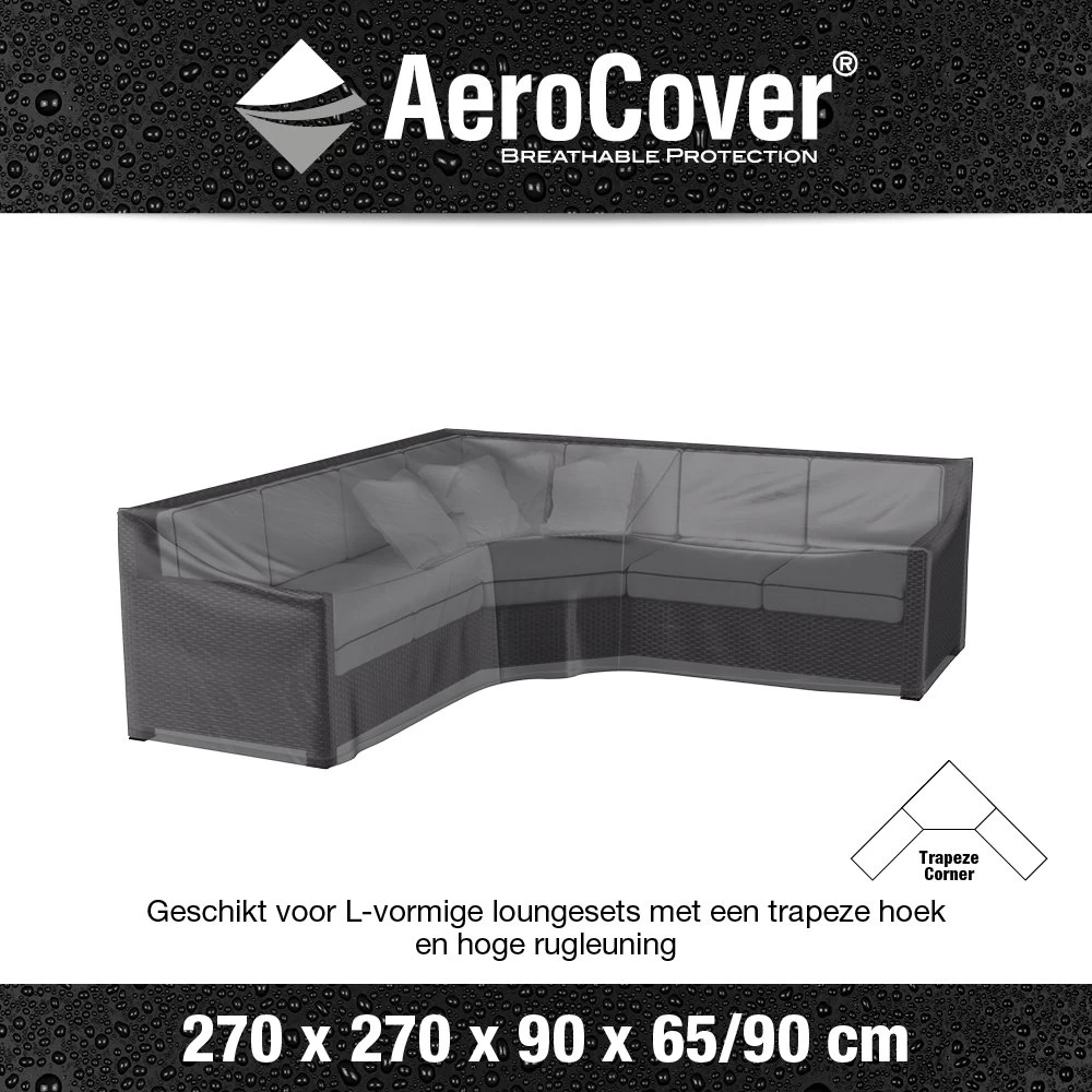 AeroCover Loungesethoes Hoekset Trapeze 270 X 270 X 65/90 Cm 5 AeroCover Loungesethoes Hoekset Trapeze 270 X 270 X 65/90 Cm - Afbeelding 3