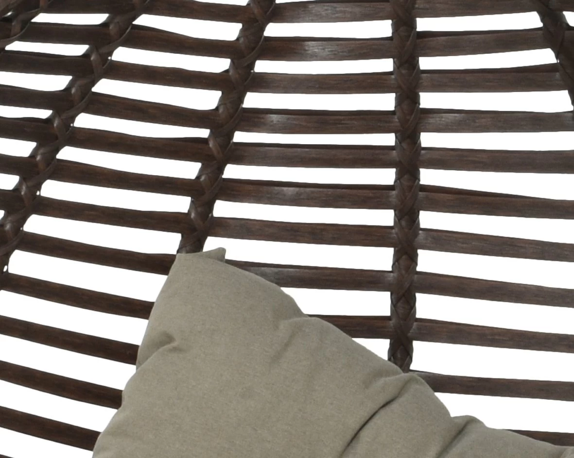 Amadora Hang-ei Wicker Bruin - 121 X 105 X 196 Cm 4 Amadora Hang-ei Wicker Bruin - 121 X 105 X 196 Cm - Afbeelding 2