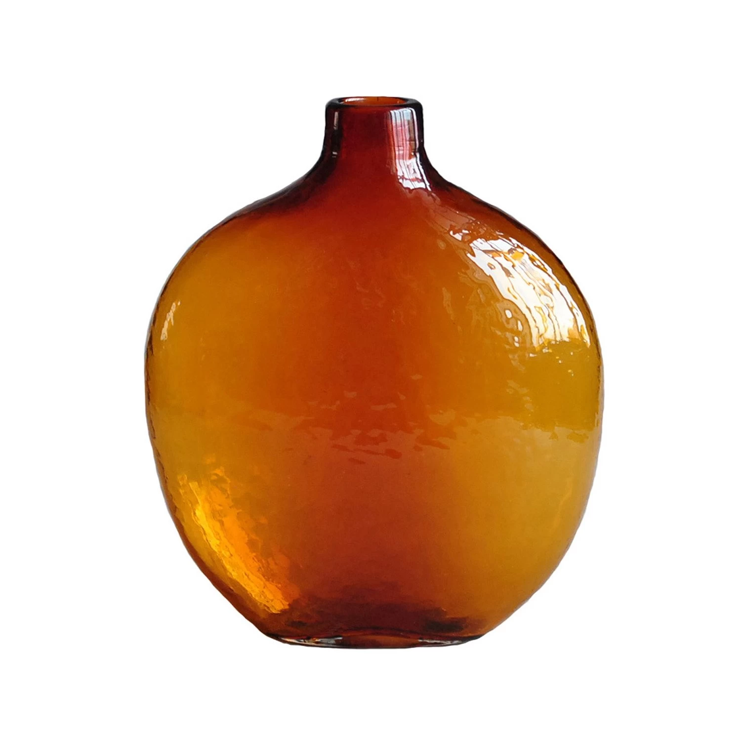 Bloemenvaas Cognac Handgeblazen - 26 X 11,5 X 30 Cm 3 Bloemenvaas Cognac Handgeblazen - 26 X 11,5 X 30 Cm