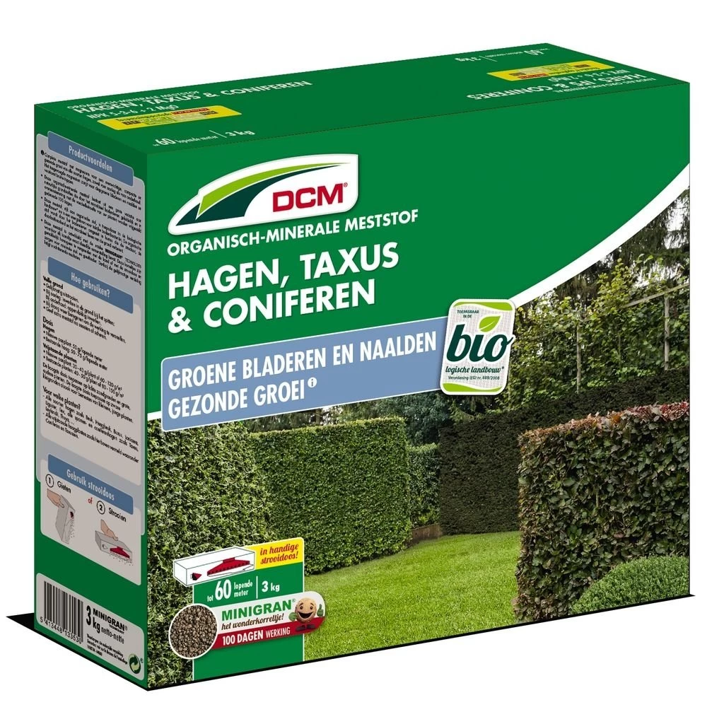 DCM Meststof Hagen, Taxus & Coniferen (MG) (3kg) (SD) 3 DCM Meststof Hagen, Taxus & Coniferen (MG) (3kg) (SD)