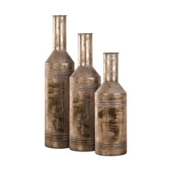 Fles Metaal White Gold - H 57 X D 18 Cm -Tuinartikelen Winkel fles metaal white gold h 57 x d 18 cm 1000x1000 61a5f113a340c l