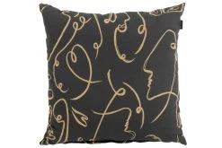 Hartman Faces Black Sierkussen 50x50x16