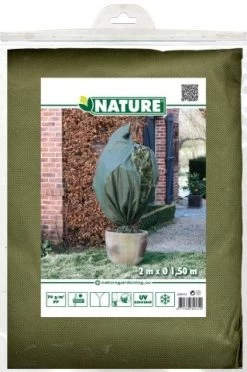 Nature Winterafdekhoes Met Rits Groen Ø150cmx2m 70 G/m²