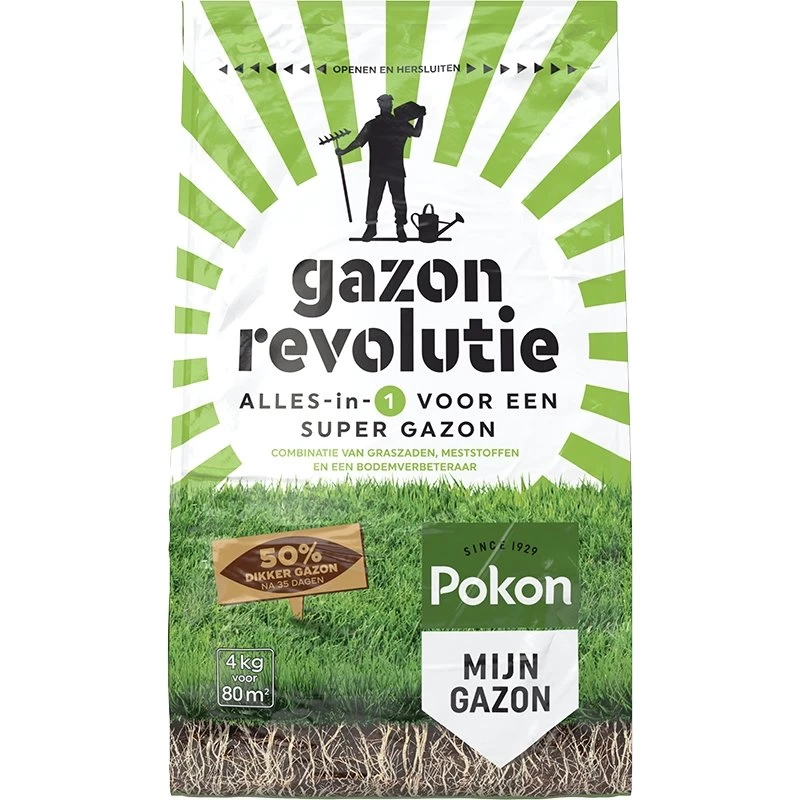 Pokon Gazon Revolutie 4kg 3 Pokon Gazon Revolutie 4kg