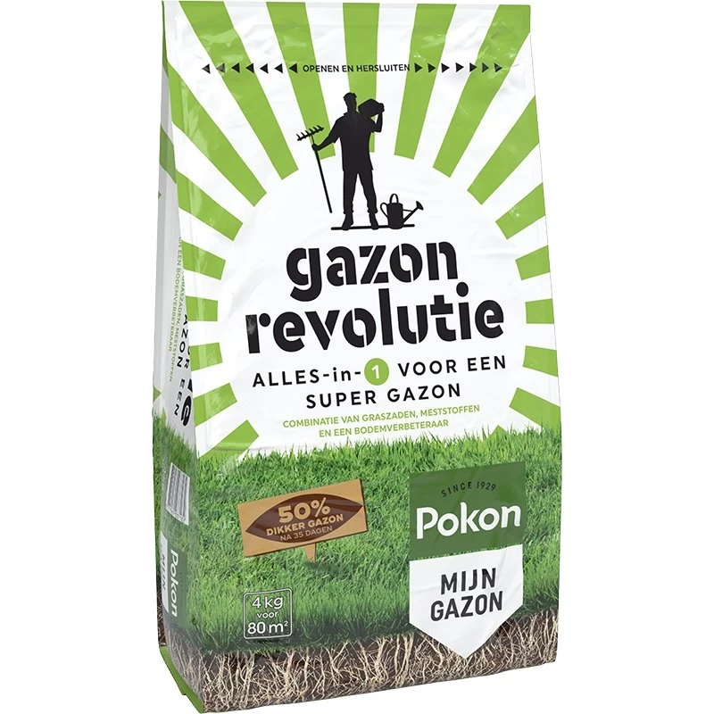 Pokon Gazon Revolutie 4kg 4 Pokon Gazon Revolutie 4kg - Afbeelding 2