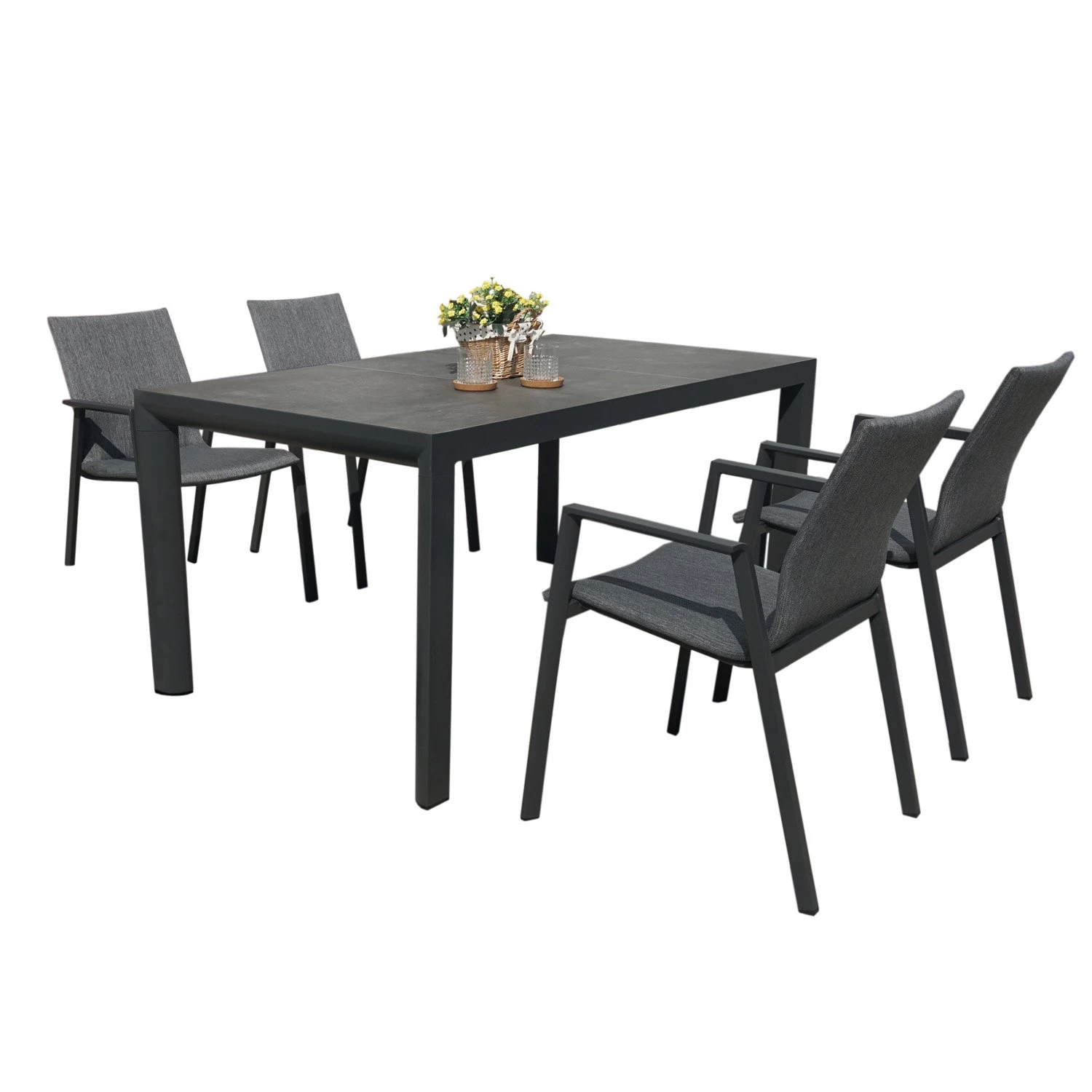 Royal Seasons ALORA Dining Set Met 4 Stoelen 3 Royal Seasons ALORA Dining Set Met 4 Stoelen