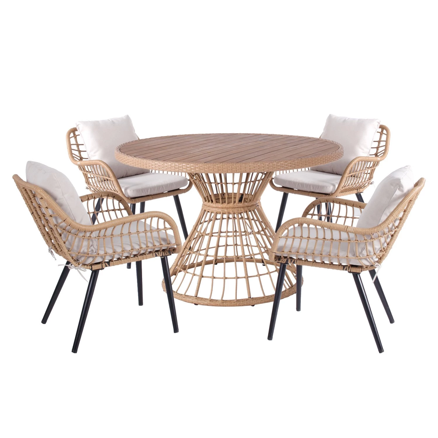 Royal Seasons COCOON Dining Set 4p Naturel 3 Royal Seasons COCOON Dining Set 4p Naturel