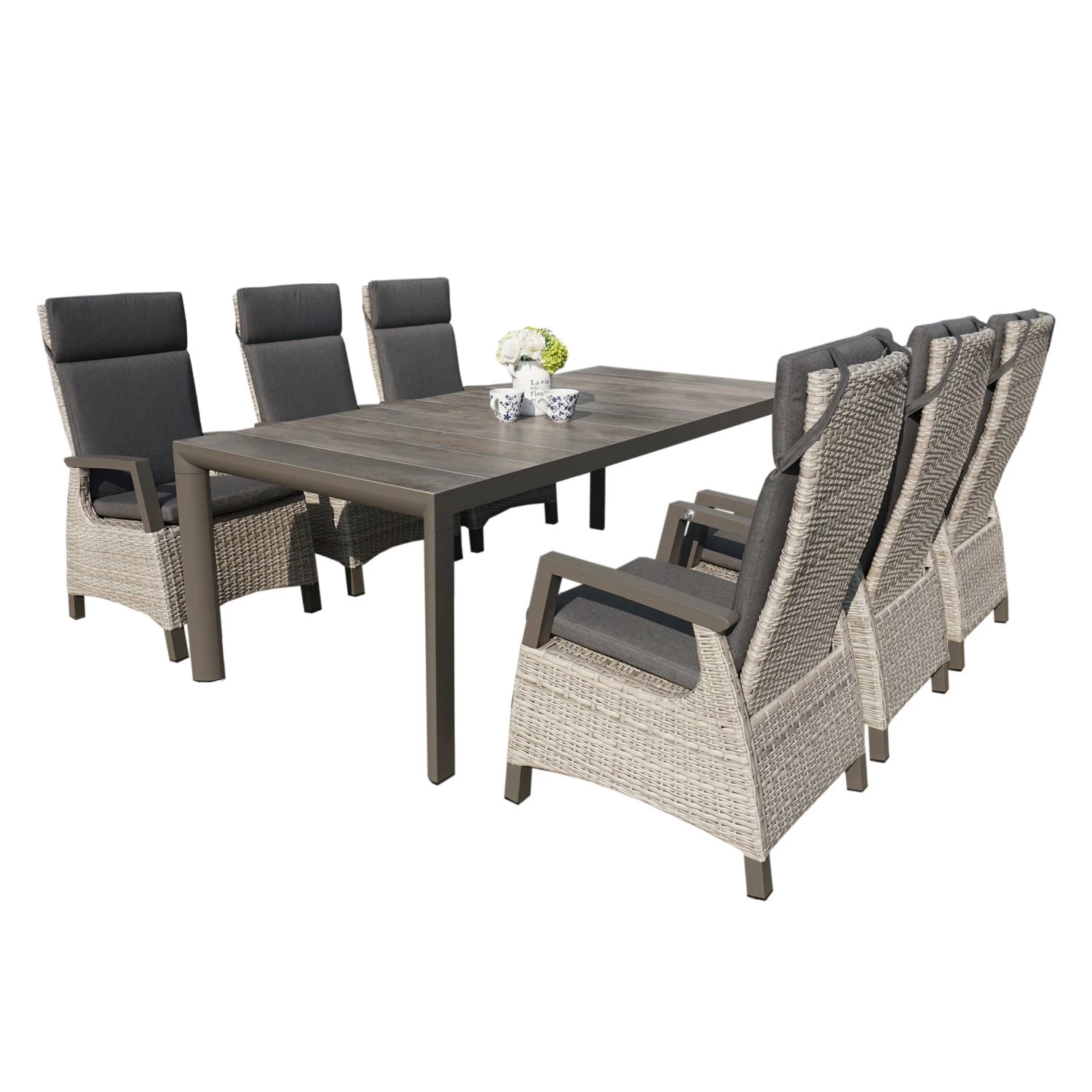 Royal Seasons COSTA DINING Tuinset Met 6 Stoelen 3 Royal Seasons COSTA DINING Tuinset Met 6 Stoelen