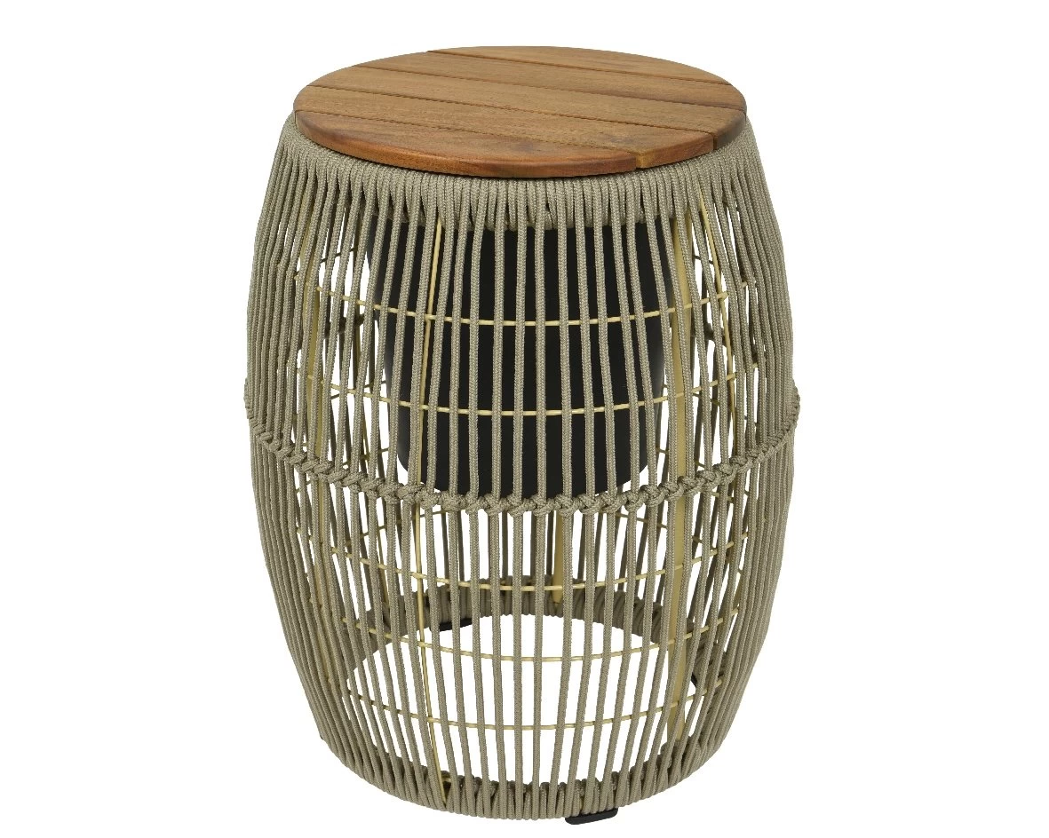 Seville Bijzet Tuintafel Beige - Ø 40 X H 49 Cm 3 Seville Bijzet Tuintafel Beige - Ø 40 X H 49 Cm