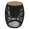 Seville Bijzet Tuintafel Zwart - Ø 40 X H 49 Cm